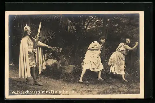 AK Oetigheim, Volksschauspiele, Ritter mit Schwert