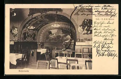 AK Berlin-Charlottenburg, Gasthaus Rathskeller, Rosenlaube