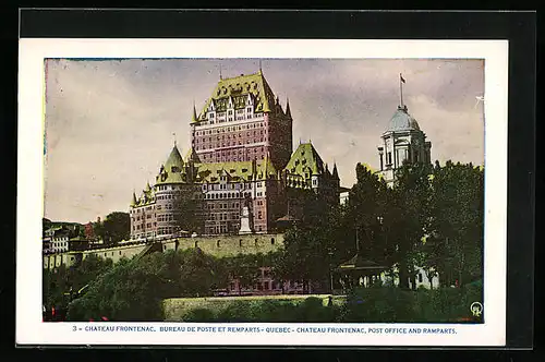 AK Quebec, Chateau Frontenac, Post Office and Ramparts