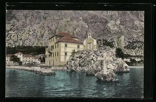 AK Dobrota bei Cattaro, Uferpartie