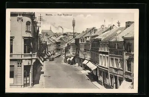 AK Herve, Rue Potiérue, Strassenpartie