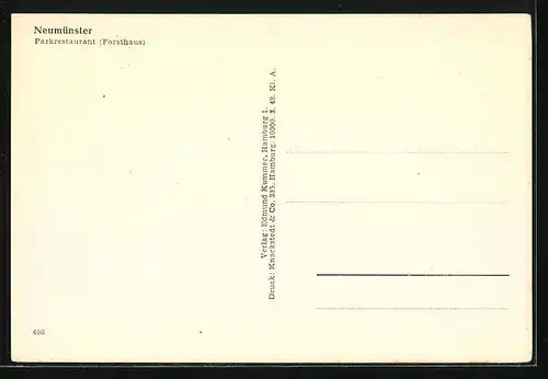 AK Neumünster, Parkrestaurant, Forsthaus