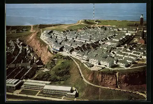 AK Helgoland, Insel aus der Vogelschau