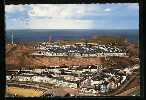 AK Helgoland, Fliegeraufnahme der Insel