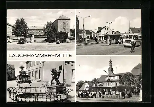 AK Lauchhammer, Platz der Solidarität, Wilhelm-Pieck-Platz, Kleinleipische Strasse, Busbahnhof