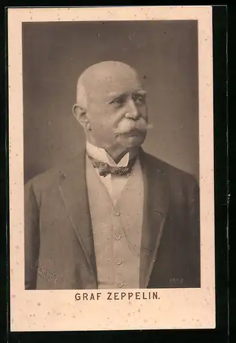 AK Dr. ing. Ferdinand Graf von Zeppelin im Portrait