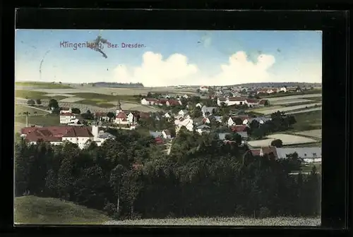 AK Klingenberg, Ortsansicht mit Umgebung