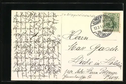 AK Klingenberg, Ortsansicht mit Umgebung