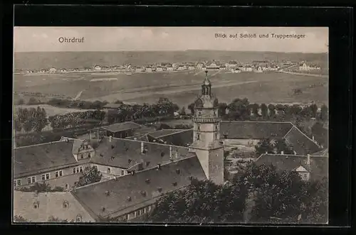 AK Ohrdruf, Blick auf Schloss und Truppenlager