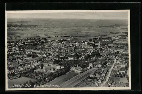 AK Ohrdruf i. Thür, Totalansicht, Fliegeraufnahme