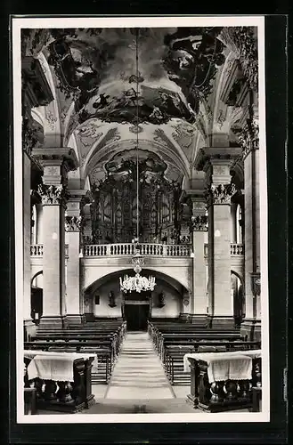 AK Amorbach /Odw., Inneres der katholischen Kirche