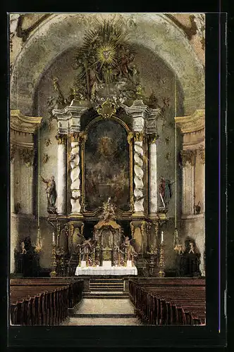 AK Fürstenzell, Hochaltar in der Klosterkirche