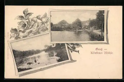 AK Bad Oldesloe, Klinkener Mühle, Uferpartie