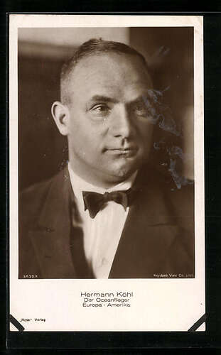 AK Portrait Hermann Köhl, Ozeanflieger EuropaAmerika Nr. 12102451