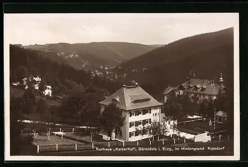 AK Bärenfels, Hotel Kurhaus Kaiserhof, Blick nach Kipsdorf