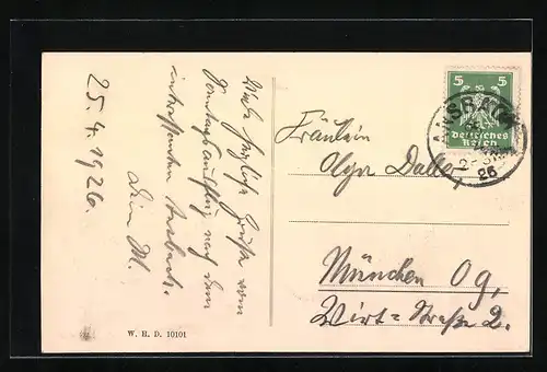 AK Ansbach i. B., Unterer Markt, Schwanritterkapelle und Markgrafenbrunnen