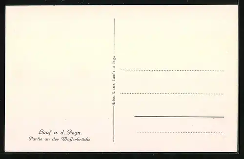 AK Lauf a.d. Pegn., Partie an der Wasserbrücke