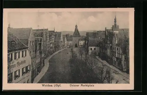 AK Weiden /Opf., Unterer Marktplatz, Marien-Apotheke
