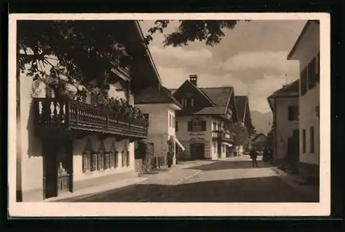 AK Lenggries, Blick in die Hauptstrasse