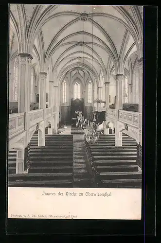 AK Oberwiesenthal, Inneres der Kirche