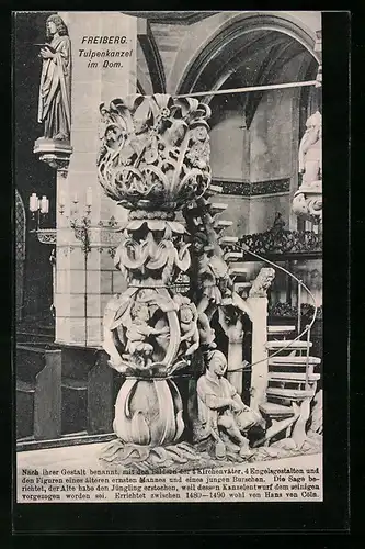 AK Freiberg, Tulpenkanzel im Dom