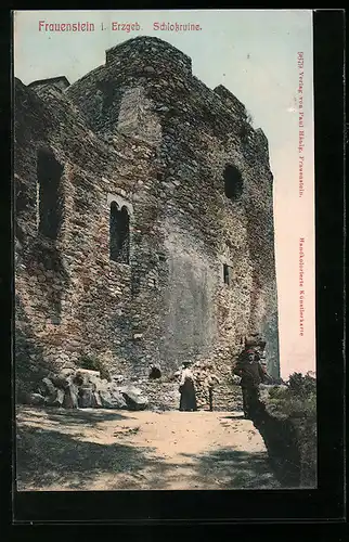 AK Frauenstein i. Erzgeb., Ansicht der Schlossruine