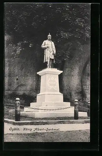 AK Oybin, König Albert-Denkmal