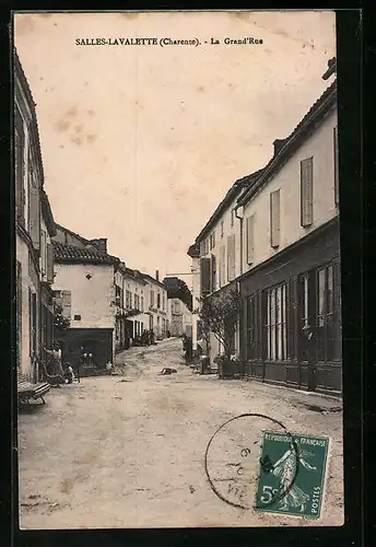 AK Salles-Lavalette, La Grand`Rue