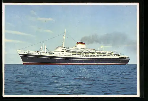 AK Passagierschiff Cristoforo Colombo auf See