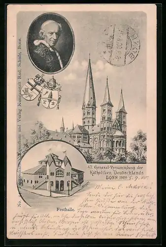 AK Bonn, 47. General-Versammlung der Katholiken Deutschlands 1900, Festhalle