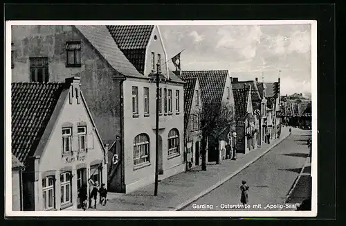 AK Garding, Osterstrasse mit Apollo-Saal