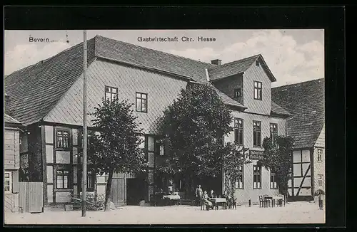 AK Bevern, Gasthaus Chr. Hesse, Strassenansicht