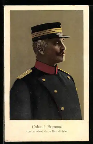 AK Schweizer Heerführer Colonel Bornand, commandant de la lère division
