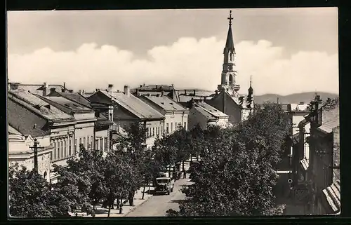 AK Lucenec, Ortspartie mit Kirche