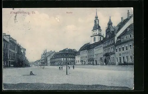 AK Frankenberg / Sa., Markt