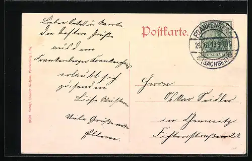 AK Frankenberg / Sa., Markt