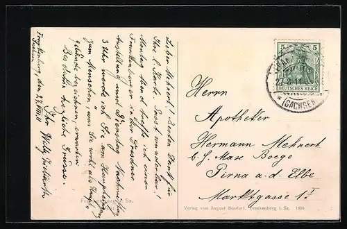 AK Frankenberg / Sa., Marktplatz