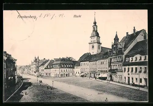 AK Frankenberg / Sa., Markt