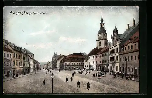 AK Frankenberg / Sa., Marktplatz