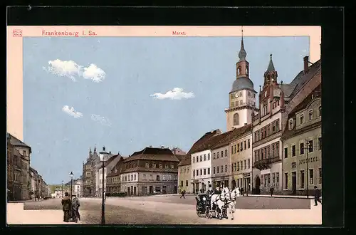 AK Frankenberg i. Sa., Partie am Markt