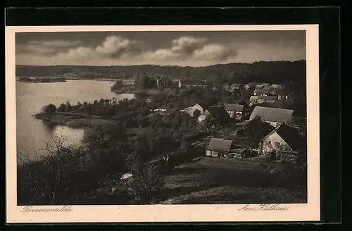 AK Binenwalde, Ortspartie mit Kalksee