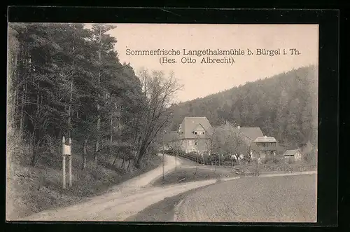 AK Bürgel / Thür., Erholungsheim Langethalsmühle