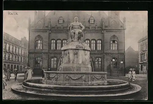 AK Köln-Kalk, Schmuckbrunnen an der Hauptstrasse