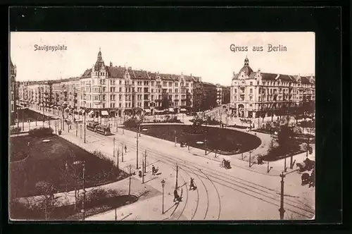 AK Berlin-Charlottenburg, Savignyplatz aus der Vogelschau