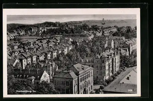 AK Frankenberg / Sa., Ortsansicht aus der Vogelschau