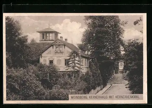 AK Weinsberg, Kernerhaus mit Kernerdenkmal