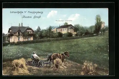 AK Frankenberg / Sa., Restaurant Lützelhöhe