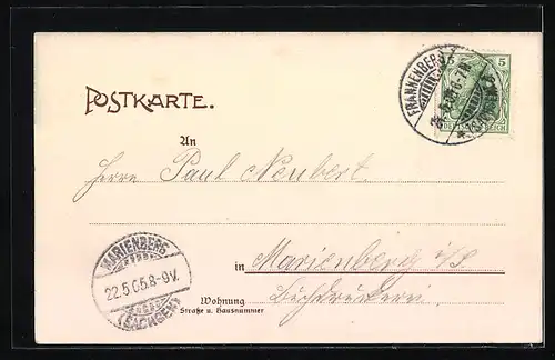 AK Frankenberg i. Sa., Lehrer-Seminar im Mondschein