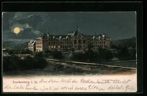 AK Frankenberg i. Sa., Lehrer-Seminar im Mondschein