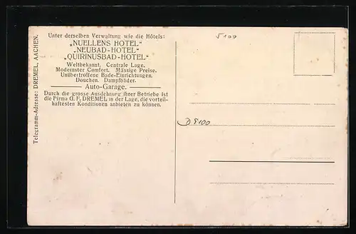 AK Aachen, Thermal-Palast Kaiserbad-Hotel